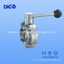 Ce Sanitary Weld End Butterfly Valve for Food Industry